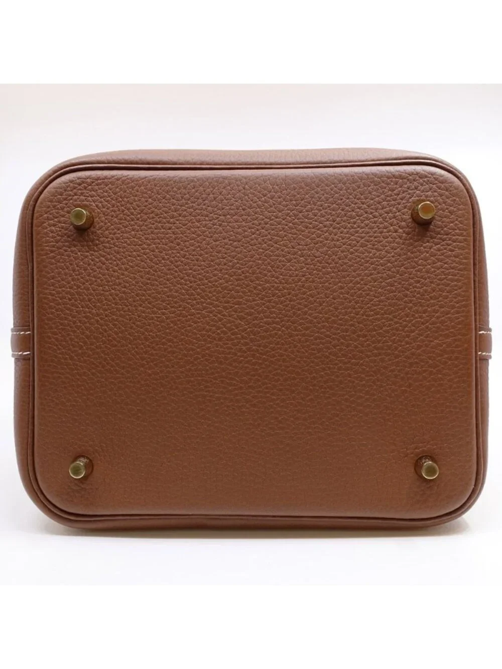Hermes Picotin Lock MM Brown Taurillon Clemence GD Handbag Bag